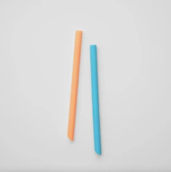 Silicone Smoothie & Boba Straws, Set Of 2