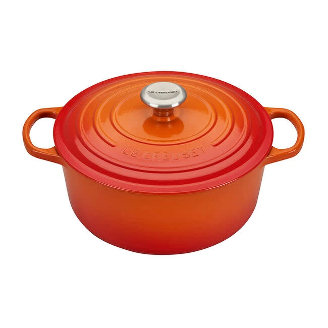 Le Creuset 5.5 Quart Round Flame Dutch Oven 3 Le Creuset 5.5 Quart Round Flame Dutch Oven