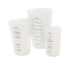 1, 2, & 4 Cup Silicone Measuring Cups