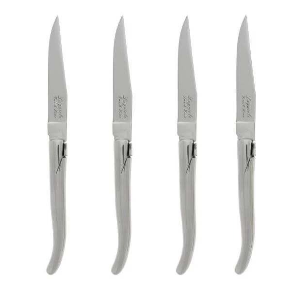 Laguiole Heavy Stainless Steel Steak Knives, Set Of 4 3 Laguiole Heavy Stainless Steel Steak Knives, Set Of 4