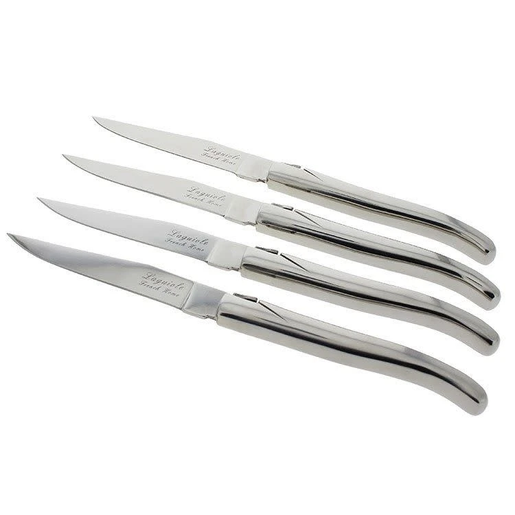 Laguiole Heavy Stainless Steel Steak Knives, Set Of 4 4 Laguiole Heavy Stainless Steel Steak Knives, Set Of 4 - Image 2