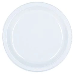 10.25" Clear Plastic Plates, Set Of 20