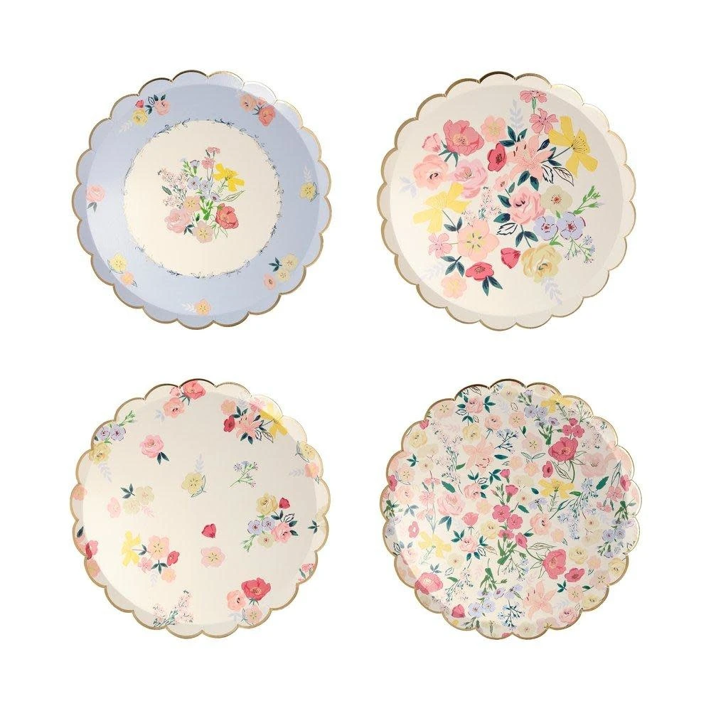 English Garden Paper Dessert Plates, Set Of 8 3 English Garden Paper Dessert Plates, Set Of 8
