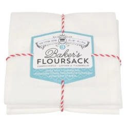 White Flour Sack Towels, Set Of 3 -Kitchen Supplies Store image 1983