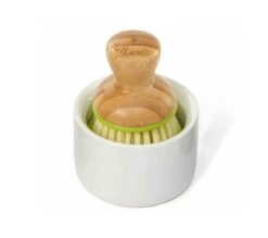 Dish Brush With Foaming Ceramic Soap Dish