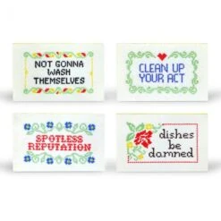 Stitched Sponges, Set Of 4