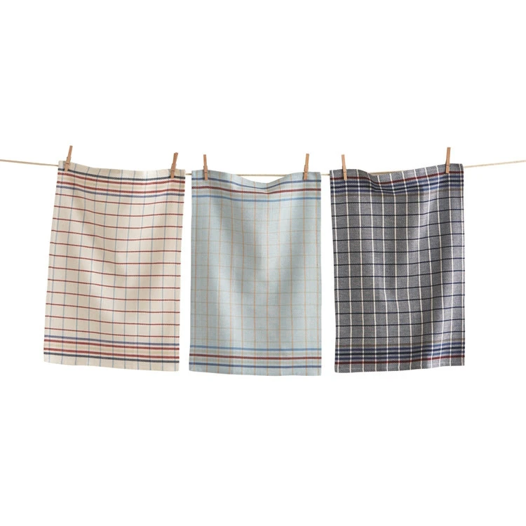 American Check Dishtowels, Set Of 3 3 American Check Dishtowels, Set Of 3