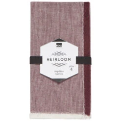 Chambray Wine Cloth Napkins, Set Of 4 -Kitchen Supplies Store image 2049