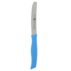 4.5" Rounded Blue Serrated Paring Knife
