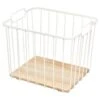 White Wire Storage Basket -Kitchen Supplies Store image 2189