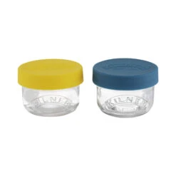 4oz Storage Jars With Silicone Lids, Set Of 2