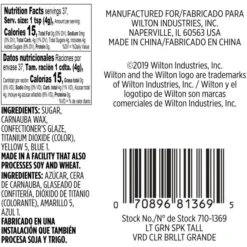 Wilton 5.25oz Light Green Sanding Sugar 9 Wilton 5.25oz Light Green Sanding Sugar -Kitchen Supplies Store image 288