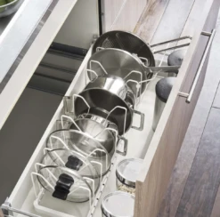 Yamazaki White Pot Lid Organizer -Kitchen Supplies Store image 350