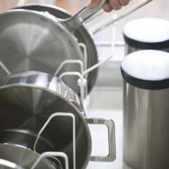 Yamazaki White Pot Lid Organizer -Kitchen Supplies Store image 351