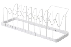 Yamazaki White Pot Lid Organizer -Kitchen Supplies Store image 354