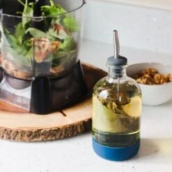 15oz Basil Green Short Infusing Bottle With Lid & Pour Spout -Kitchen Supplies Store image 626