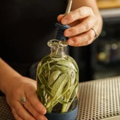 15oz Basil Green Short Infusing Bottle With Lid & Pour Spout -Kitchen Supplies Store image 627