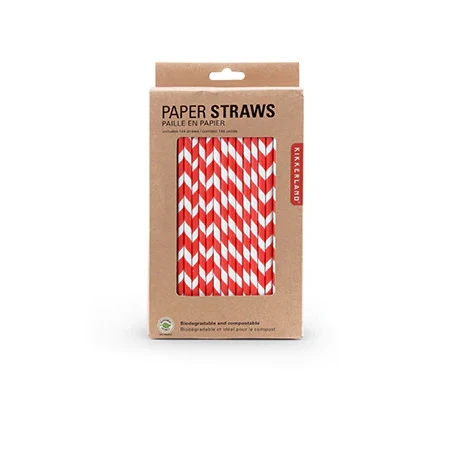 Red Paper Straws 4 Red Paper Straws - Image 2