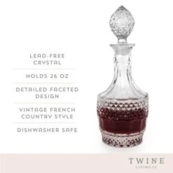 26oz Vintage Crystal Decanter 15 26oz Vintage Crystal Decanter -Kitchen Supplies Store image 732