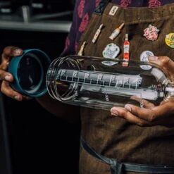 Merlot Red Infusing Bottle With Measurements And Lid & Pour Spout -Kitchen Supplies Store image 837