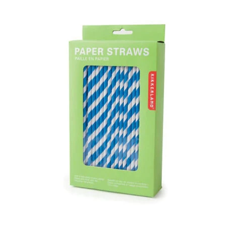 Blue Paper Straws 4 Blue Paper Straws - Image 2